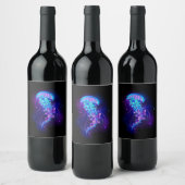 Étiquette Pour Bouteilles De Vin Jellyfish éclatante couleur (Bouteilles)