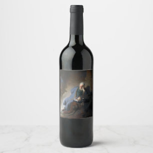 Étiquette Pour Bouteilles De Vin Jeremiah Lamenting sur la chute de Jérusalem, Remb