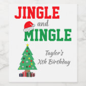 Étiquette Pour Bouteilles De Vin Jingle Et Mingle (Étiquettes simples)