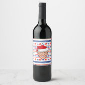 Étiquette Pour Bouteilles De Vin Joe Biden Noël (Devant)