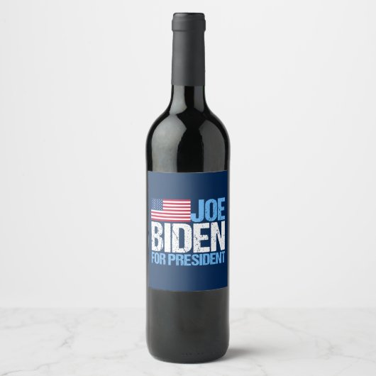 Étiquette Pour Bouteilles De Vin Joe Biden, président (Devant)
