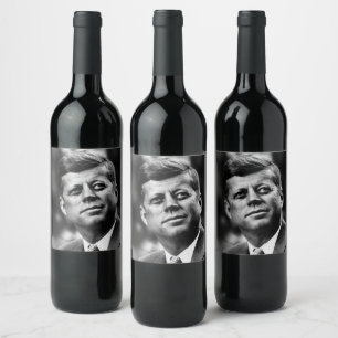 Étiquette Pour Bouteilles De Vin John F Kennedy