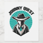 Étiquette Pour Bouteilles De Vin Johnny Quest (Étiquettes simples)