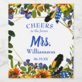 Étiquette Pour Bouteilles De Vin Joli Boho Floral Bachelorett Party (Étiquettes simples)