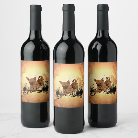 Étiquette Pour Bouteilles De Vin Joli petit chihuahua (Bouteilles)