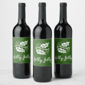Étiquette Pour Bouteilles De Vin jolie motif HOLLY | (Bouteilles)