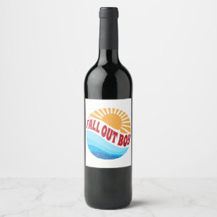 Étiquette Pour Bouteilles De Vin Jolies Fleurs de Nom Tombent Fièrement Styles Clas