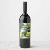 Étiquette Pour Bouteilles De Vin Jolly Lawn Bowler Man, (Devant)