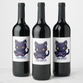 Étiquette Pour Bouteilles De Vin Joueur Chat (Bouteilles)