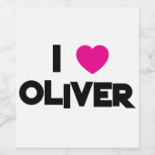 Étiquette Pour Bouteilles De Vin Jour de la Saint Valentin (Étiquettes simples)