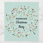 Étiquette Pour Bouteilles De Vin Joyeuse fête de Noël Vin ou vin mousseux (Étiquettes simples)