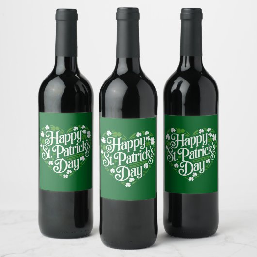 Étiquette Pour Bouteilles De Vin Joyeuse Saint-Patrick (Bouteilles)