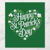 Étiquette Pour Bouteilles De Vin Joyeuse Saint-Patrick (Étiquettes simples)