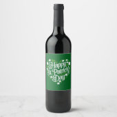 Étiquette Pour Bouteilles De Vin Joyeuse Saint-Patrick (Devant)
