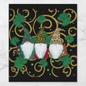 Étiquette Pour Bouteilles De Vin Joyeuse St. Patrick GNOMES (Étiquettes simples)