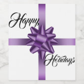 Étiquette Pour Bouteilles De Vin Joyeuses fêtes (Étiquettes simples)