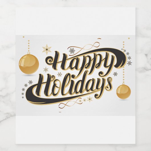 Étiquette Pour Bouteilles De Vin Joyeuses fêtes