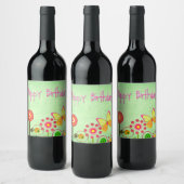 Étiquette Pour Bouteilles De Vin Joyeux anniversaire (Bouteilles)