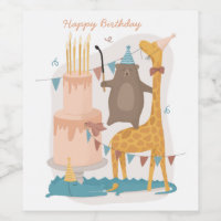 Joyeux anniversaire. De mignons animaux. Funny our