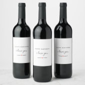 Étiquette Pour Bouteilles De Vin Joyeux anniversaire Je t'aime (Bouteilles)