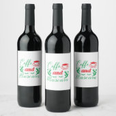 Étiquette Pour Bouteilles De Vin Joyeux Café Xmas Et Mascara (Bouteilles)