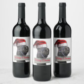 Étiquette Pour Bouteilles De Vin Joyeux Cheval de Noël (Bouteilles)