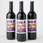 Étiquette Pour Bouteilles De Vin joyeux christamas (Bouteilles)