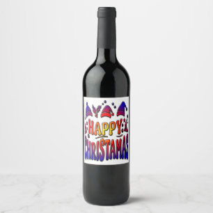 Étiquette Pour Bouteilles De Vin joyeux christamas