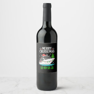 Étiquette Pour Bouteilles De Vin Joyeux Cruisemas Personnalisé Famille Bateau de Cr