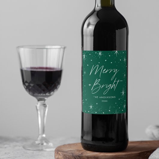 Étiquette Pour Bouteilles De Vin Joyeux et Joyeux Jardin et Jardin vert