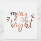 Étiquette Pour Bouteilles De Vin Joyeux et lumineux - cuivre (Étiquettes simples)