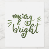 Étiquette Pour Bouteilles De Vin Joyeux et lumineux - vert (Étiquettes simples)