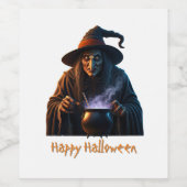 Étiquette Pour Bouteilles De Vin Joyeux Halloween (Étiquettes simples)