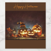 Étiquette Pour Bouteilles De Vin Joyeux Halloween (Étiquettes simples)