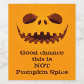 Étiquette Pour Bouteilles De Vin Joyeux Halloween Jack o' Lantern Face effrayant (Étiquettes simples)