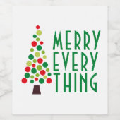 Étiquette Pour Bouteilles De Vin Joyeux moderne Tout Jardin (Étiquettes simples)