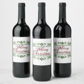 Étiquette Pour Bouteilles De Vin Joyeux Noël (Bouteilles)