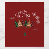 Étiquette Pour Bouteilles De Vin Joyeux Noël (Étiquettes simples)