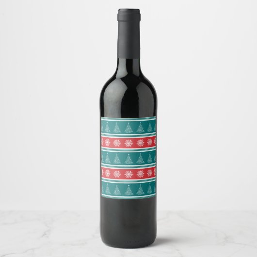 Étiquette Pour Bouteilles De Vin Joyeux Noël (Devant)