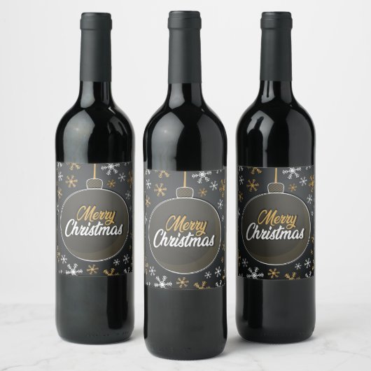 Étiquette Pour Bouteilles De Vin Joyeux Noël (Bouteilles)