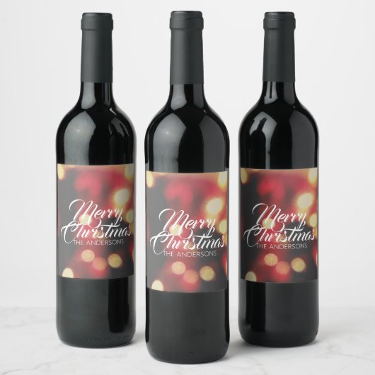 Étiquette Pour Bouteilles De Vin Joyeux Noël (Bouteilles)