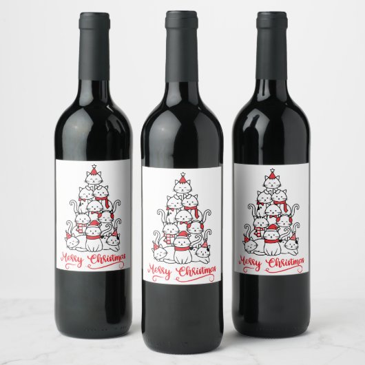Étiquette Pour Bouteilles De Vin Joyeux Noël (Bouteilles)