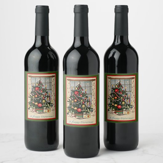 Étiquette Pour Bouteilles De Vin Joyeux Noël (Bouteilles)