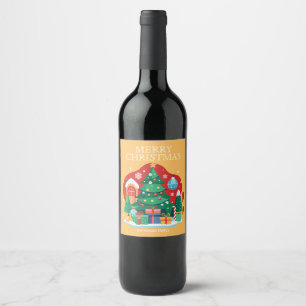 Étiquette Pour Bouteilles De Vin Joyeux Noël