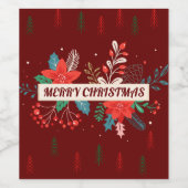 Étiquette Pour Bouteilles De Vin Joyeux Noël (Étiquettes simples)