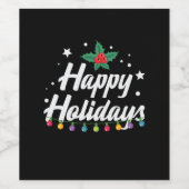 Étiquette Pour Bouteilles De Vin Joyeux Noël (Étiquettes simples)