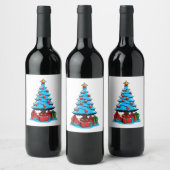 Étiquette Pour Bouteilles De Vin Joyeux Noël 3D (Bouteilles)