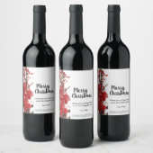 Étiquette Pour Bouteilles De Vin Joyeux Noël, Berries d'hiver (Bouteilles)