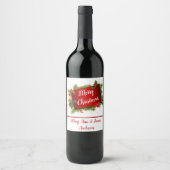 Étiquette Pour Bouteilles De Vin Joyeux Noël customisé (Devant)