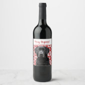 Étiquette Pour Bouteilles De Vin Joyeux Noël Dogmas Black Lab Festival (Devant)